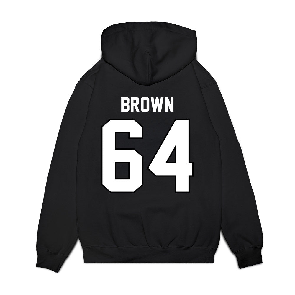 Wisconsin - NCAA Football : Evan Brown - Vintage Helmet Premium Hooded Sweatshirt-1