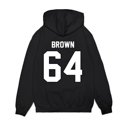 Wisconsin - NCAA Football : Evan Brown - Vintage Helmet Premium Hooded Sweatshirt-1