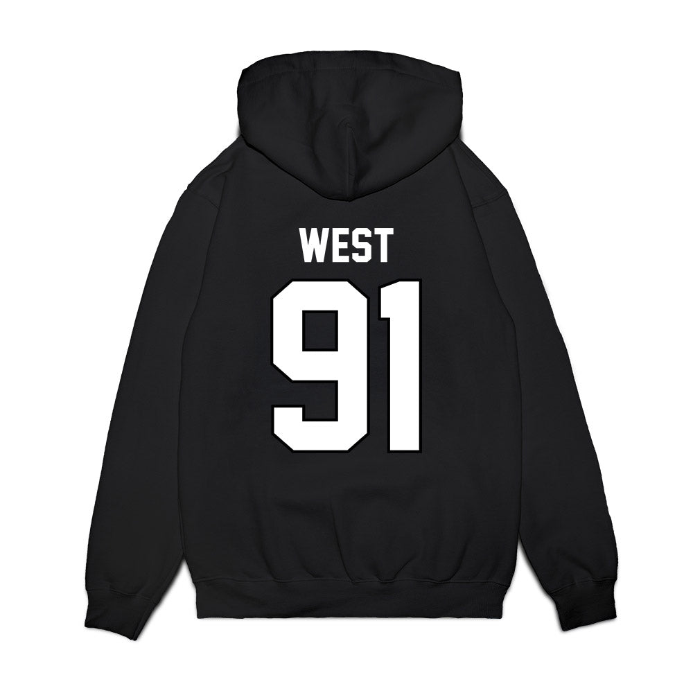 Wisconsin - NCAA Football : Sean West - Vintage Helmet Premium Hooded Sweatshirt-1