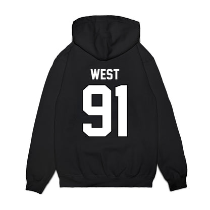 Wisconsin - NCAA Football : Sean West - Vintage Helmet Premium Hooded Sweatshirt-1