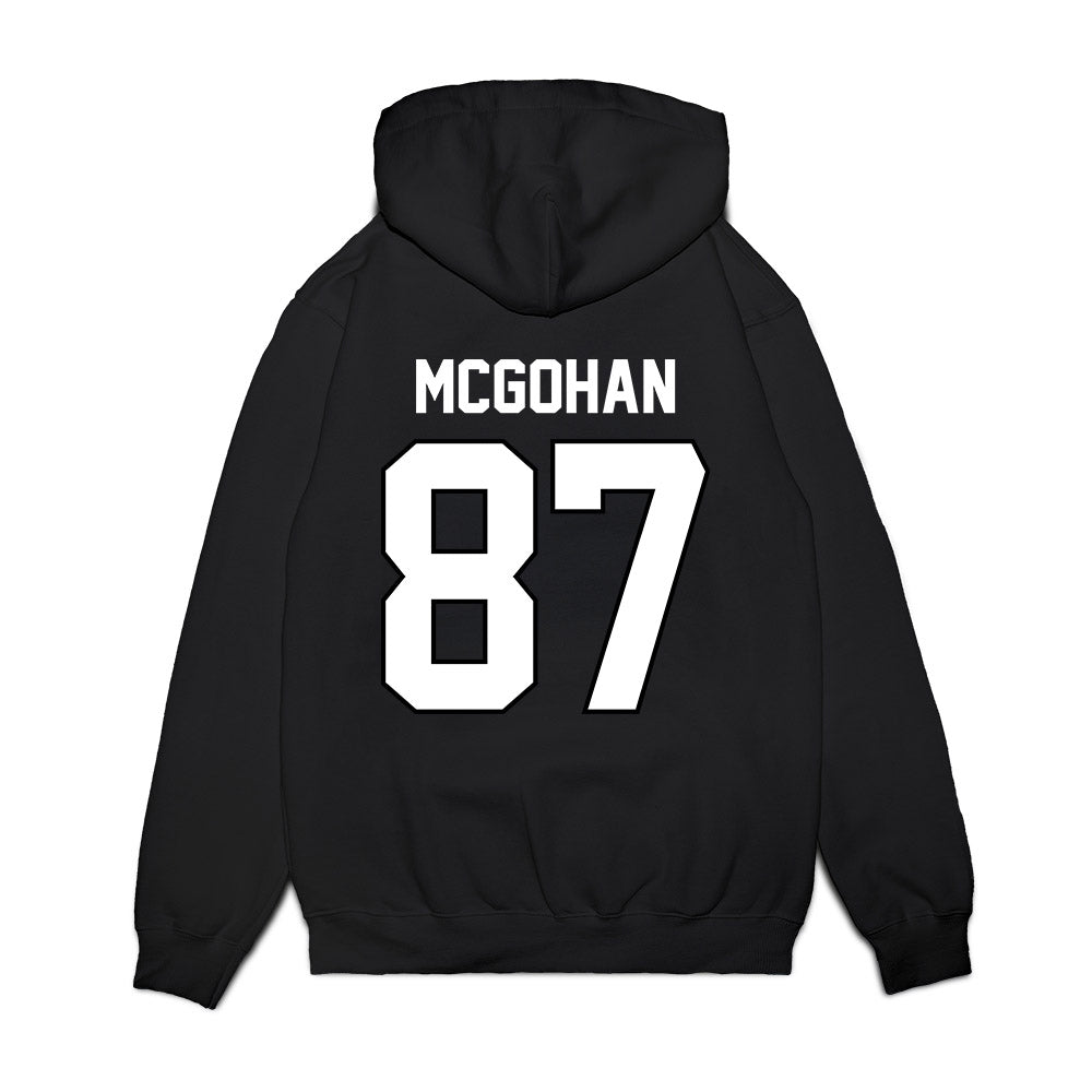 Wisconsin - NCAA Football : Jackson McGohan - Vintage Helmet Premium Hooded Sweatshirt-1