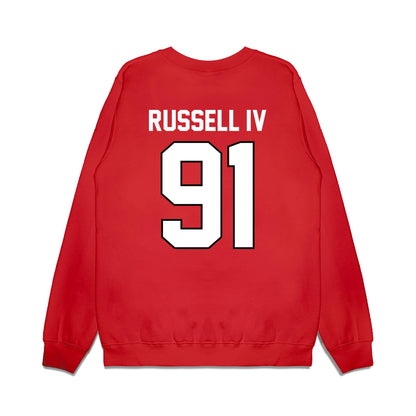 Wisconsin - NCAA Football : Hammond Russell IV - Vintage Helmet Premium Crewneck Sweatshirt-1