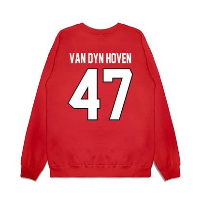 Wisconsin - NCAA Football : Evan Van Dyn Hoven - Vintage Helmet Premium Crewneck Sweatshirt-1