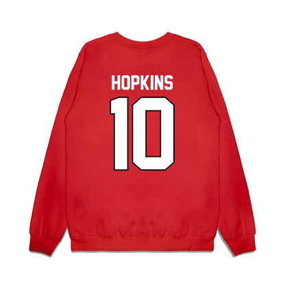 Wisconsin - NCAA Football : Ryan Hopkins - Vintage Helmet Premium Crewneck Sweatshirt-1