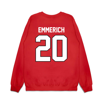 Wisconsin - NCAA Football : Luke Emmerich - Vintage Helmet Premium Crewneck Sweatshirt-1