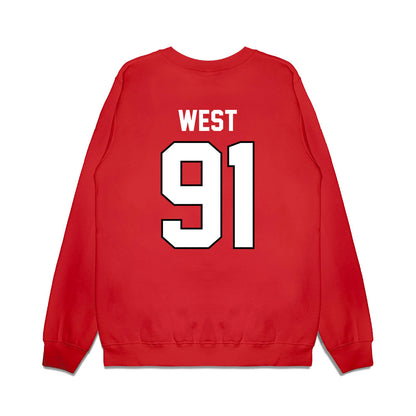 Wisconsin - NCAA Football : Sean West - Vintage Helmet Premium Crewneck Sweatshirt-1