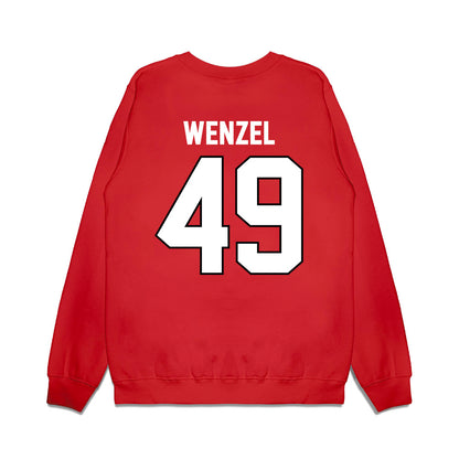 Wisconsin - NCAA Football : Ben Wenzel - Vintage Helmet Premium Crewneck Sweatshirt-1
