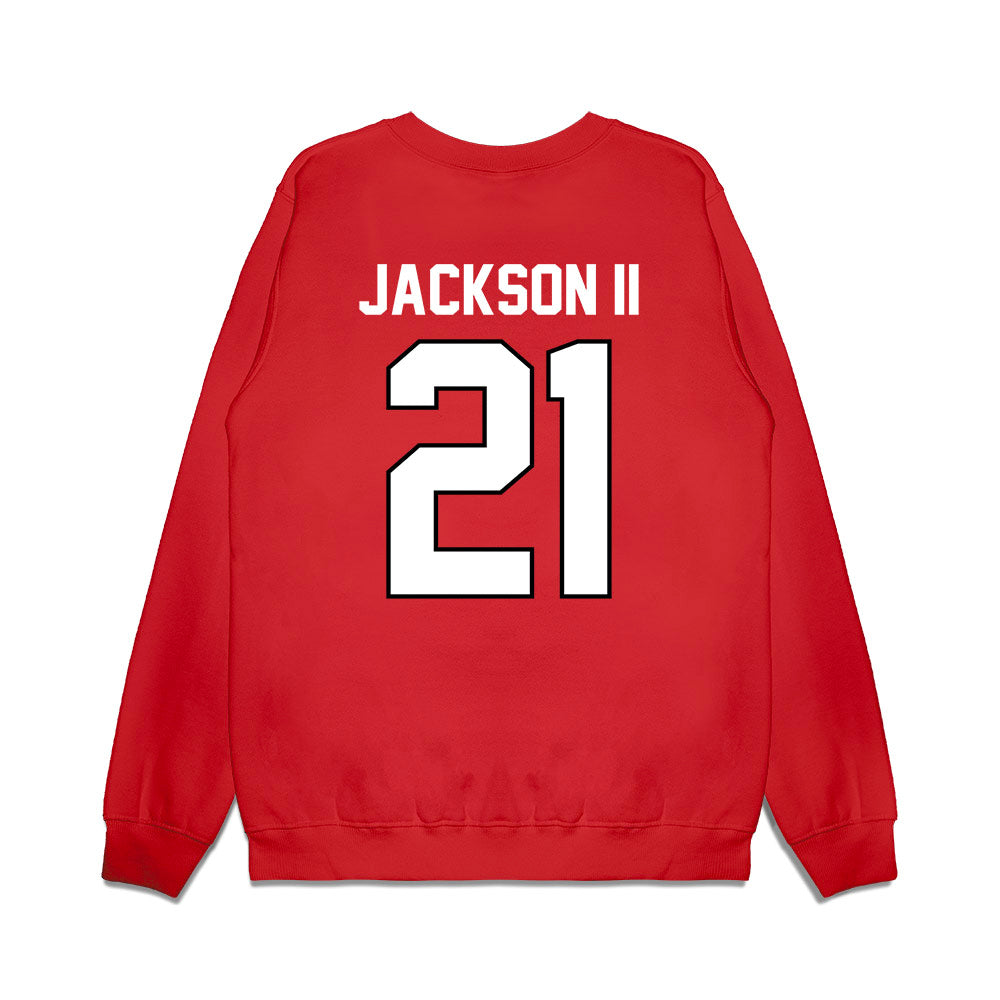 Wisconsin - NCAA Football : Bryan Jackson II - Vintage Helmet Premium Crewneck Sweatshirt-1