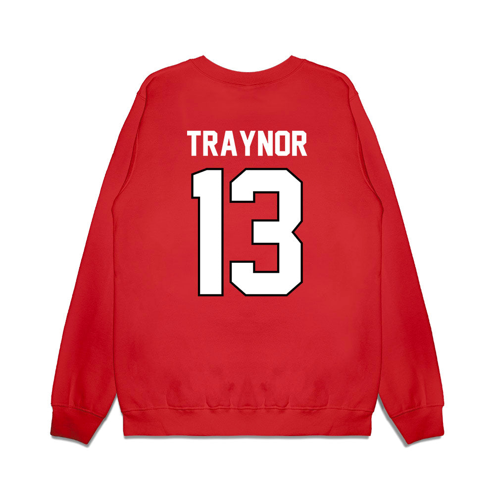 Wisconsin - NCAA Football : Matthew Traynor - Vintage Helmet Premium Crewneck Sweatshirt-1
