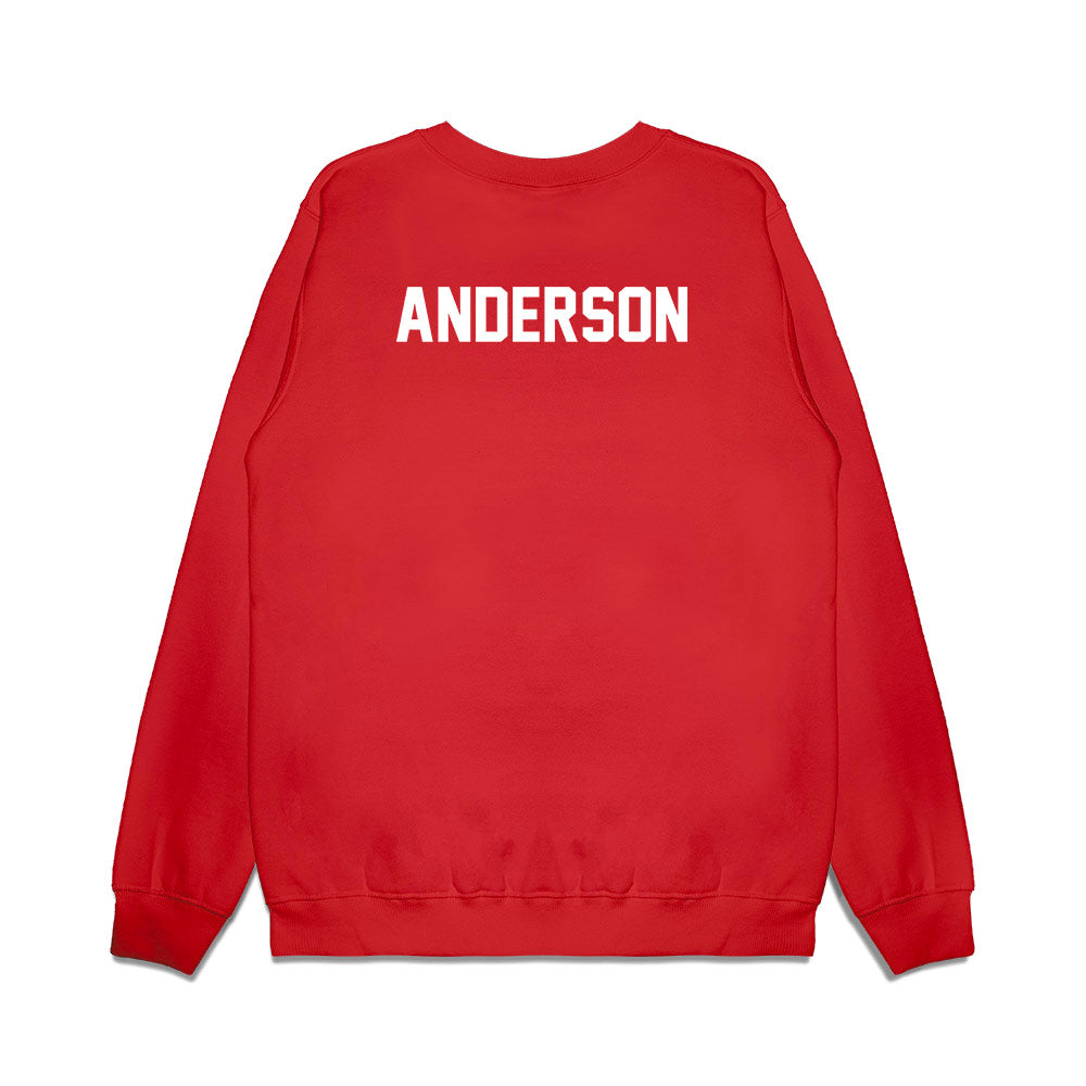Wisconsin - NCAA Football : Jacob Anderson - Vintage Helmet Premium Crewneck Sweatshirt-1
