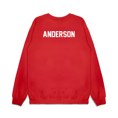 Wisconsin - NCAA Football : Jacob Anderson - Vintage Helmet Premium Crewneck Sweatshirt-1