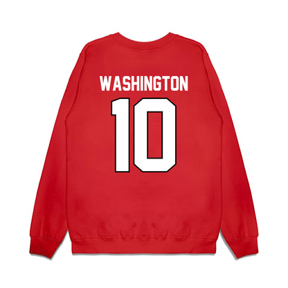 Wisconsin - NCAA Football : Jahmare Washington - Vintage Helmet Premium Crewneck Sweatshirt-1