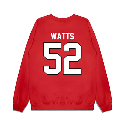 Wisconsin - NCAA Football : Hardy Watts - Vintage Helmet Premium Crewneck Sweatshirt-1