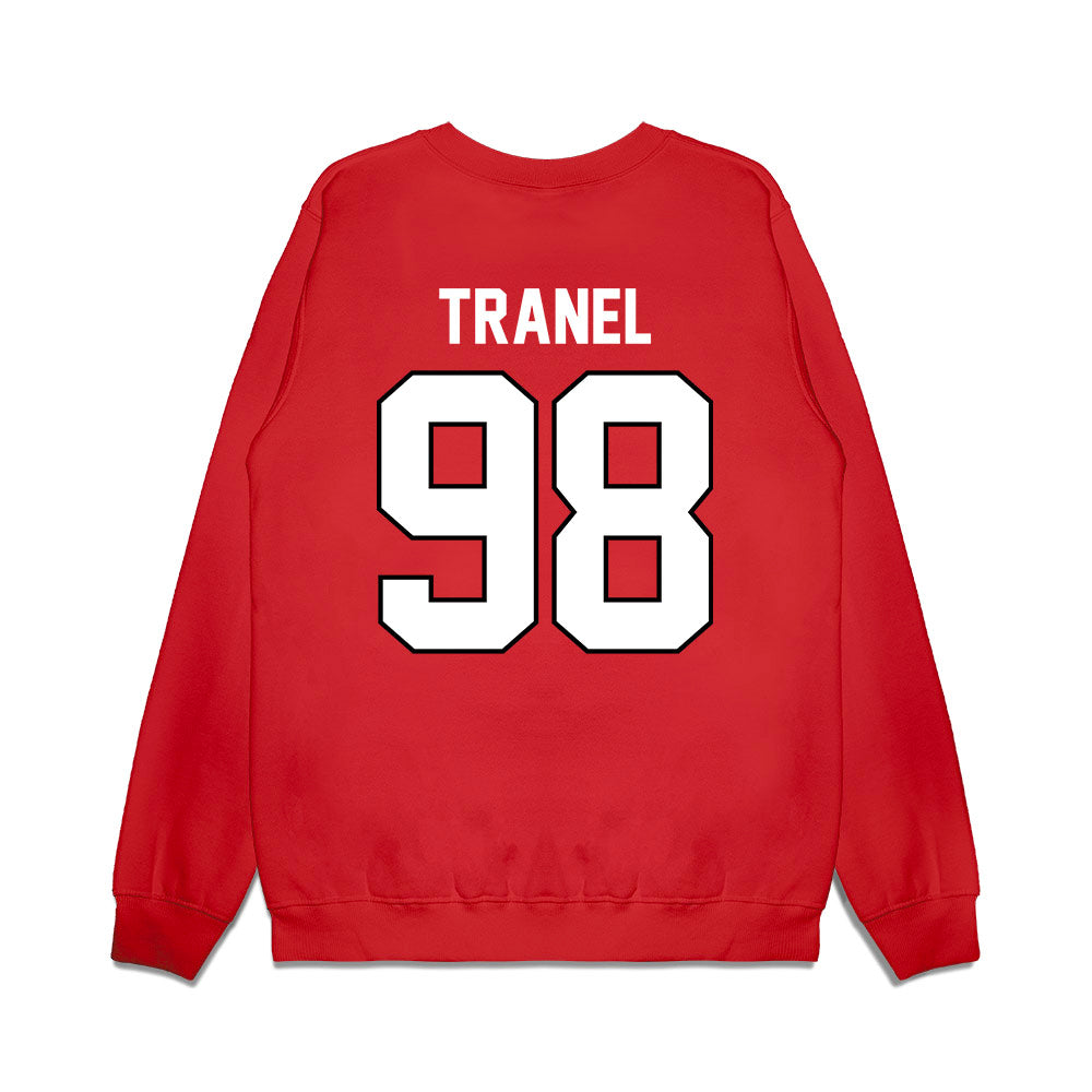 Wisconsin - NCAA Football : Ethan Tranel - Vintage Helmet Premium Crewneck Sweatshirt-1