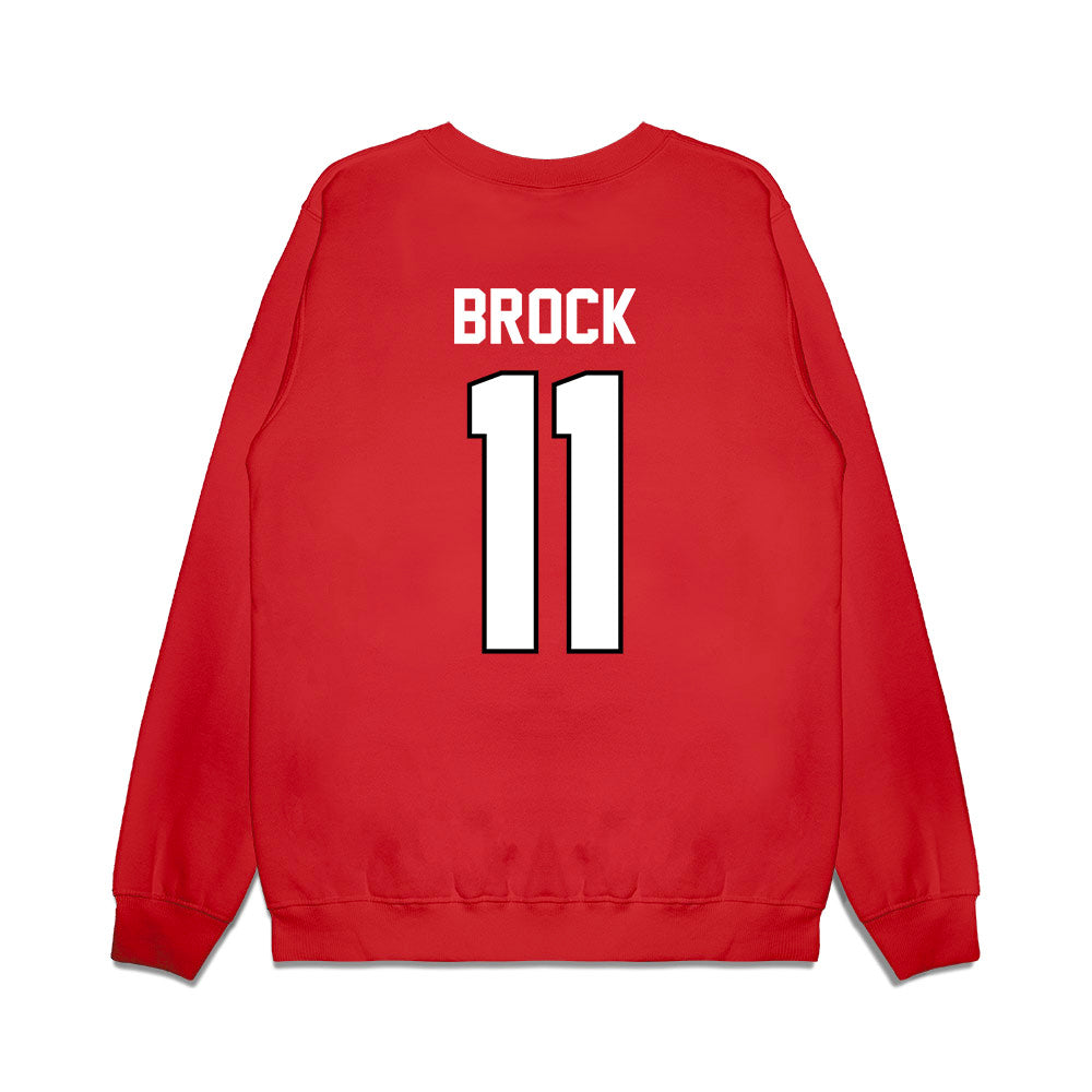 Wisconsin - NCAA Football : Kash Brock - Vintage Helmet Premium Crewneck Sweatshirt-1