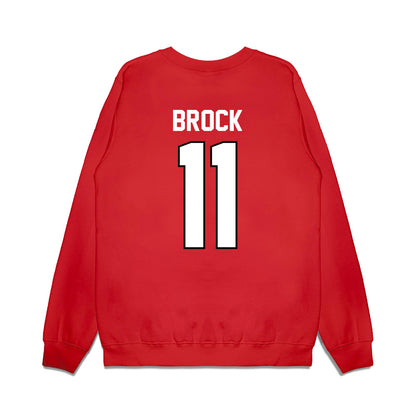 Wisconsin - NCAA Football : Kash Brock - Vintage Helmet Premium Crewneck Sweatshirt-1