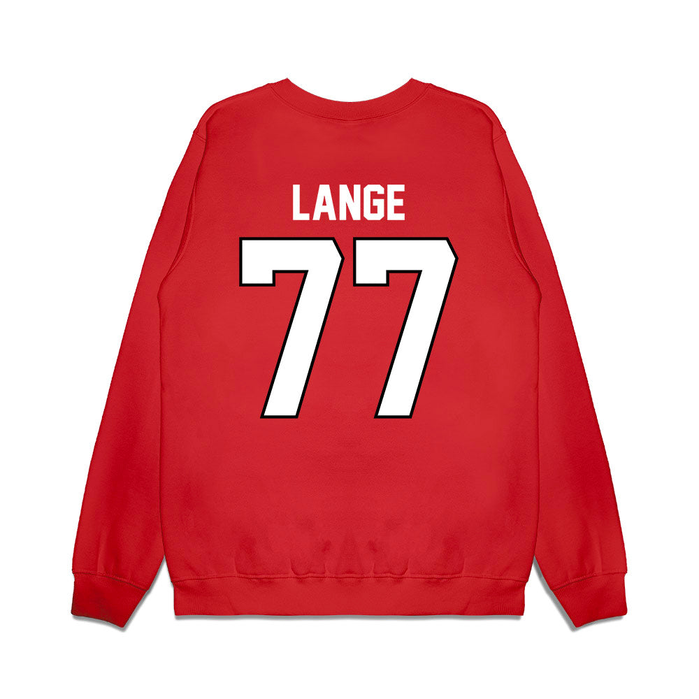 Wisconsin - NCAA Football : Peyton Lange - Vintage Helmet Premium Crewneck Sweatshirt-1