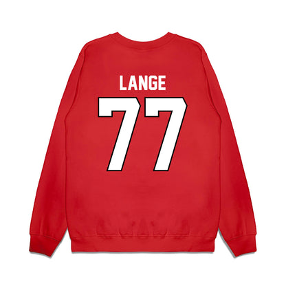 Wisconsin - NCAA Football : Peyton Lange - Vintage Helmet Premium Crewneck Sweatshirt-1