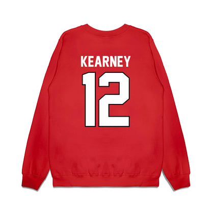 Wisconsin - NCAA Football : Zion Kearney - Vintage Helmet Premium Crewneck Sweatshirt-1