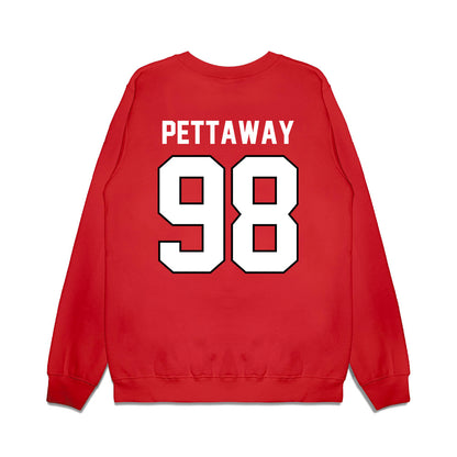Wisconsin - NCAA Football : Torin Pettaway - Vintage Helmet Premium Crewneck Sweatshirt-1