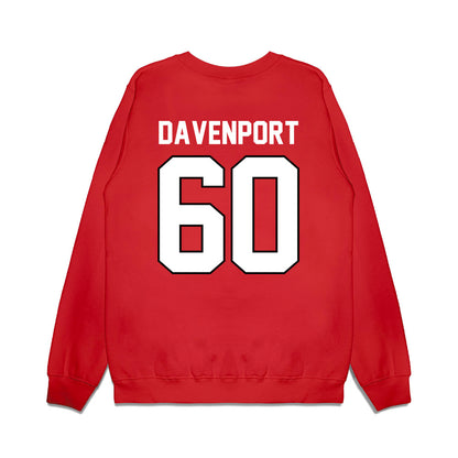 Wisconsin - NCAA Football : Nolan Davenport - Vintage Helmet Premium Crewneck Sweatshirt-1