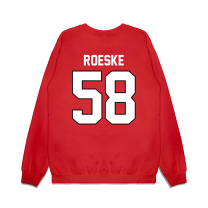 Wisconsin - NCAA Football : Michael Roeske - Vintage Helmet Premium Crewneck Sweatshirt-1