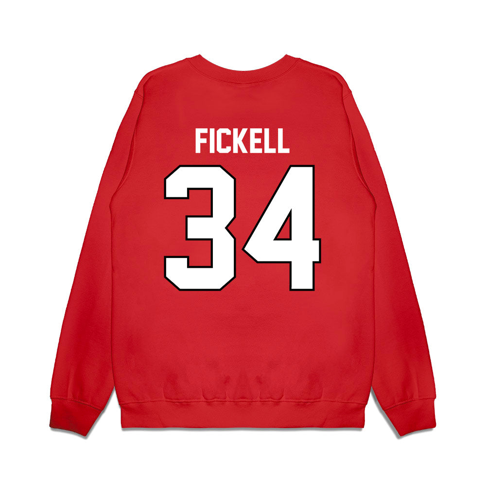 Wisconsin - NCAA Football : Ashton Fickell - Vintage Helmet Premium Crewneck Sweatshirt-1