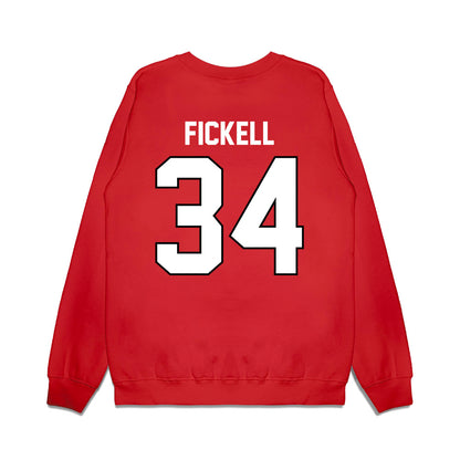 Wisconsin - NCAA Football : Ashton Fickell - Vintage Helmet Premium Crewneck Sweatshirt-1