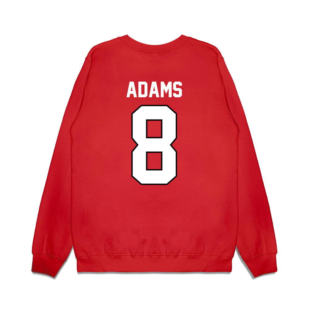 Wisconsin - NCAA Football : Deuce Adams - Vintage Helmet Premium Crewneck Sweatshirt-1