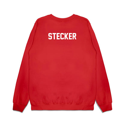 Wisconsin - NCAA Football : Dorsett Stecker - Vintage Helmet Premium Crewneck Sweatshirt-1