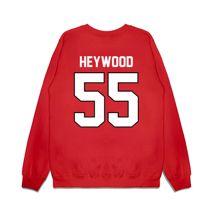Wisconsin - NCAA Football : Kevin Heywood - Vintage Helmet Premium Crewneck Sweatshirt-1