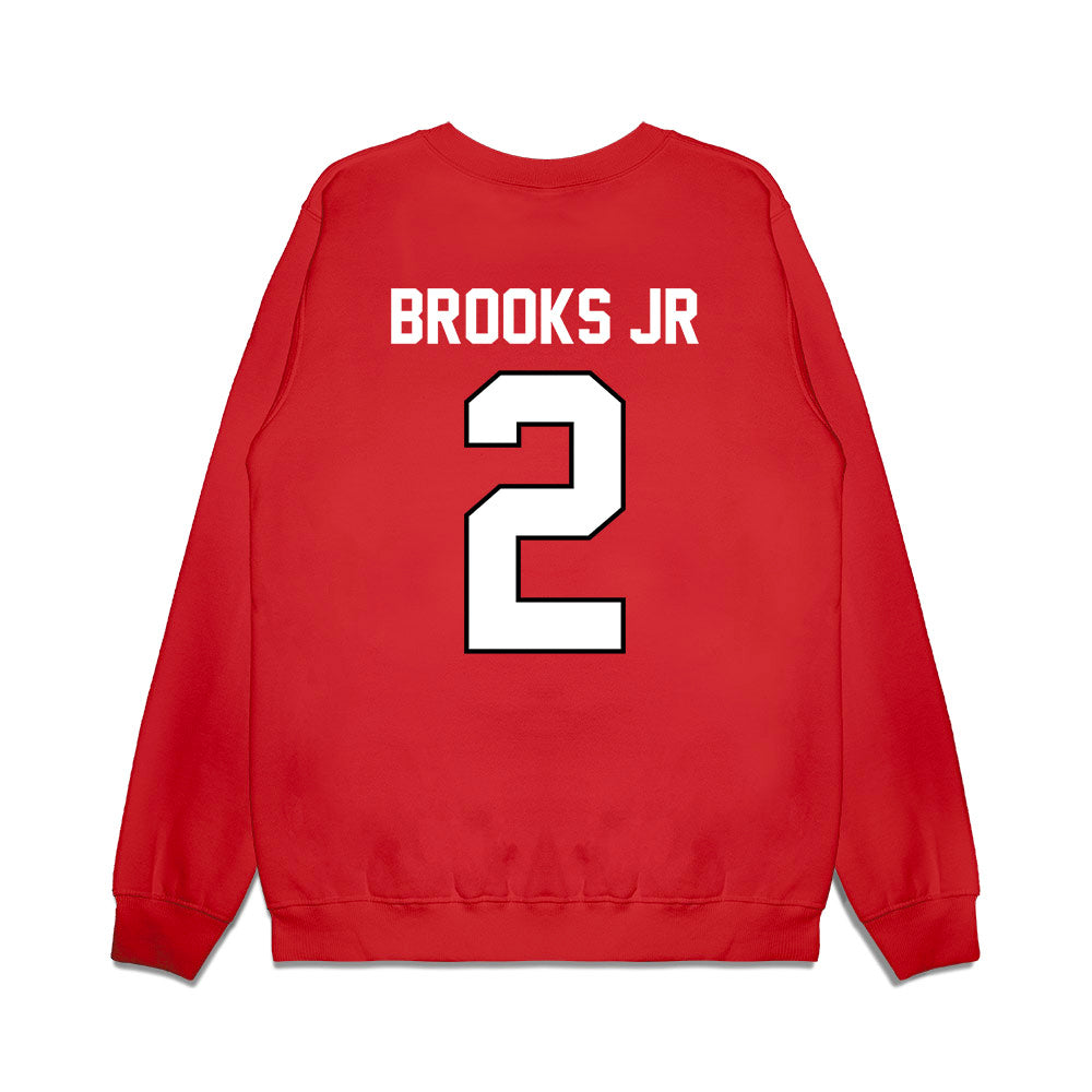 Wisconsin - NCAA Football : Chris Brooks Jr - Vintage Helmet Premium Crewneck Sweatshirt-1