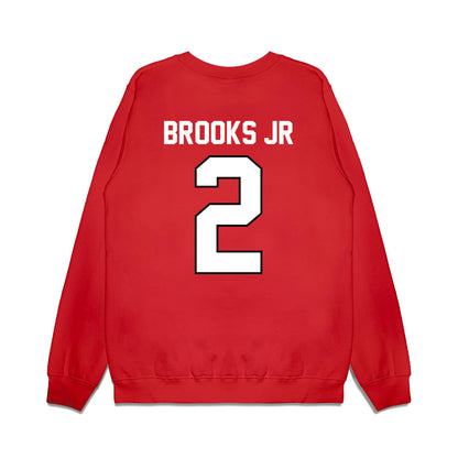 Wisconsin - NCAA Football : Chris Brooks Jr - Vintage Helmet Premium Crewneck Sweatshirt-1