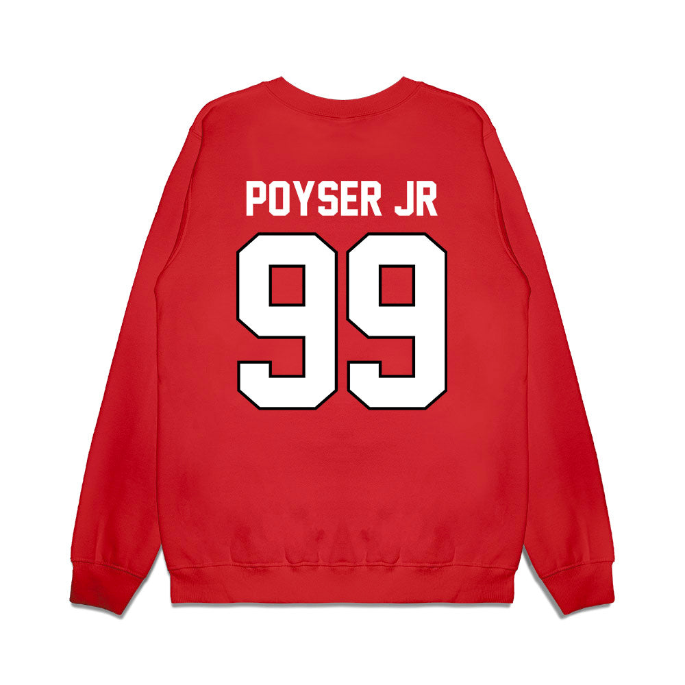 Wisconsin - NCAA Football : Jermaine Poyser Jr - Vintage Helmet Premium Crewneck Sweatshirt-1