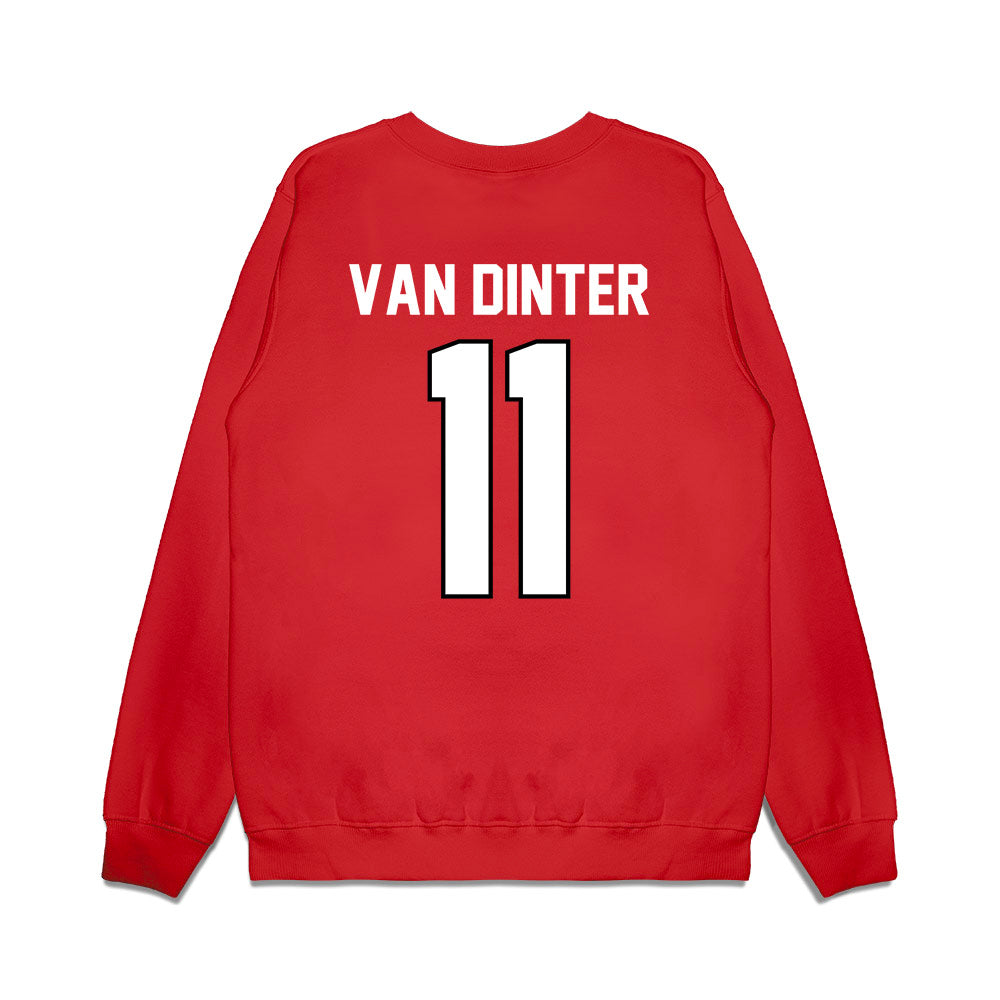 Wisconsin - NCAA Football : Carson Van Dinter - Vintage Helmet Premium Crewneck Sweatshirt-1