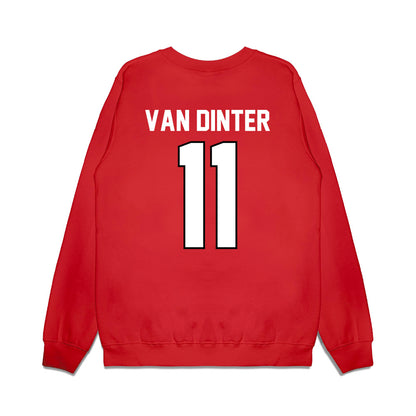 Wisconsin - NCAA Football : Carson Van Dinter - Vintage Helmet Premium Crewneck Sweatshirt-1