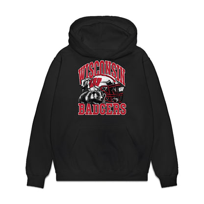 Wisconsin - NCAA Football : Danny ONeil - Vintage Helmet Premium Hooded Sweatshirt-0