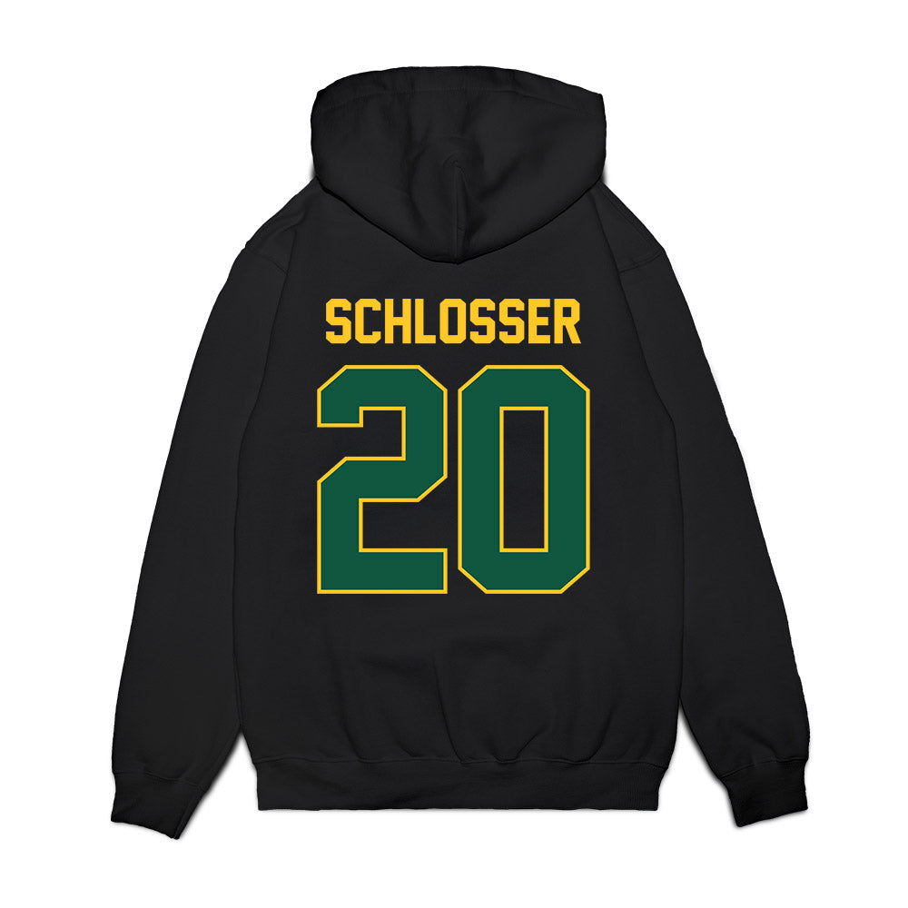 NDSU - NCAA Football : Drake Schlosser - Vintage Helmet Premium Hooded Sweatshirt-1