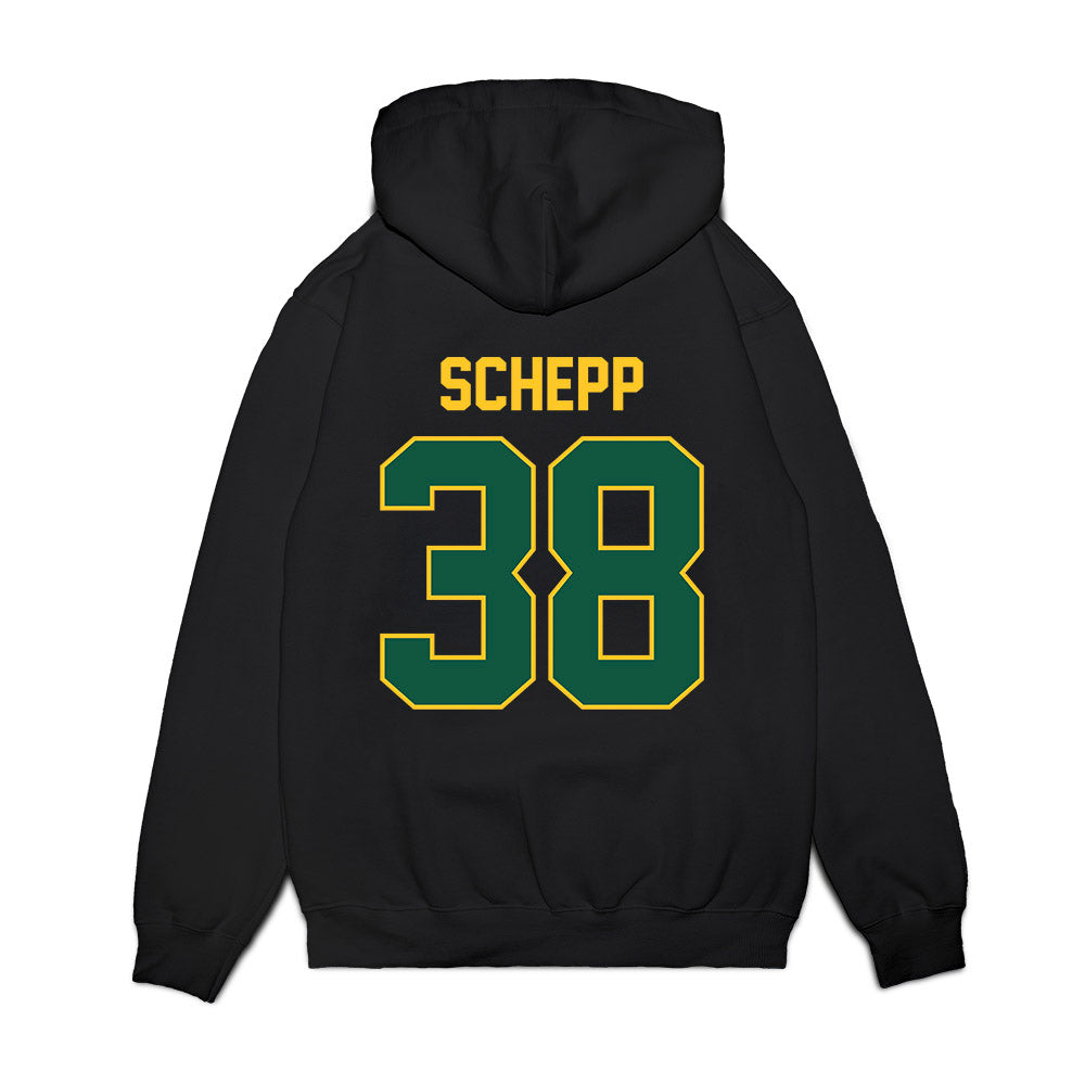 NDSU - NCAA Football : Ben Schepp - Vintage Helmet Premium Hooded Sweatshirt-1