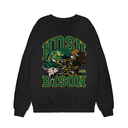 NDSU - NCAA Football : Jaylin Crumby - Vintage Helmet Premium Crewneck Sweatshirt-0