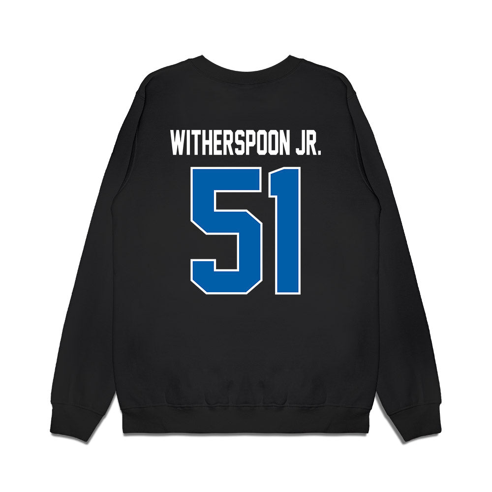 Buffalo - NCAA Football : Anwar Witherspoon Jr. - Vintage Helmet Premium Crewneck Sweatshirt-1