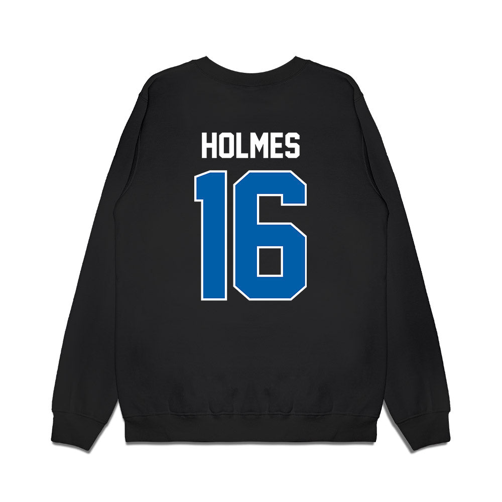 Buffalo - NCAA Football : Elijah Holmes - Vintage Helmet Premium Crewneck Sweatshirt-1