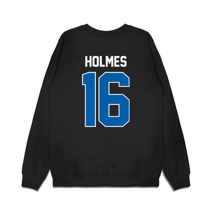 Buffalo - NCAA Football : Elijah Holmes - Vintage Helmet Premium Crewneck Sweatshirt-1