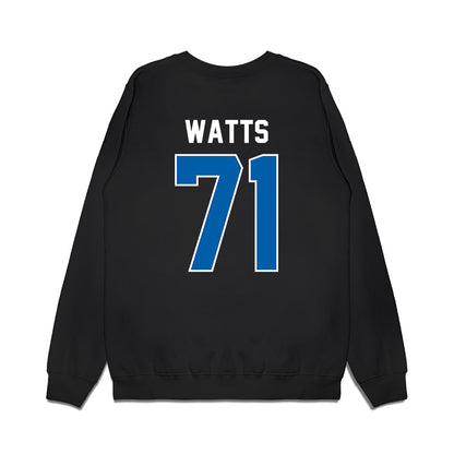 Buffalo - NCAA Football : Caleb Watts - Vintage Helmet Premium Crewneck Sweatshirt-1
