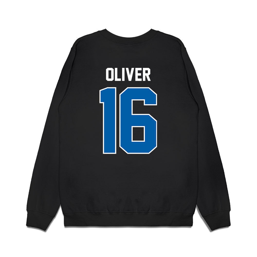 Buffalo - NCAA Football : Caleb Oliver - Vintage Helmet Premium Crewneck Sweatshirt-1