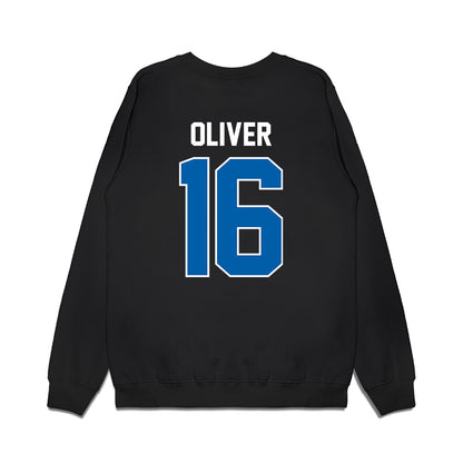 Buffalo - NCAA Football : Caleb Oliver - Vintage Helmet Premium Crewneck Sweatshirt-1