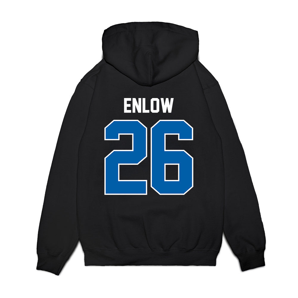 Buffalo - NCAA Football : Chase Enlow - Vintage Helmet Premium Hooded Sweatshirt-1