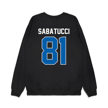 Buffalo - NCAA Football : TJ Sabatucci - Vintage Helmet Premium Crewneck Sweatshirt-1
