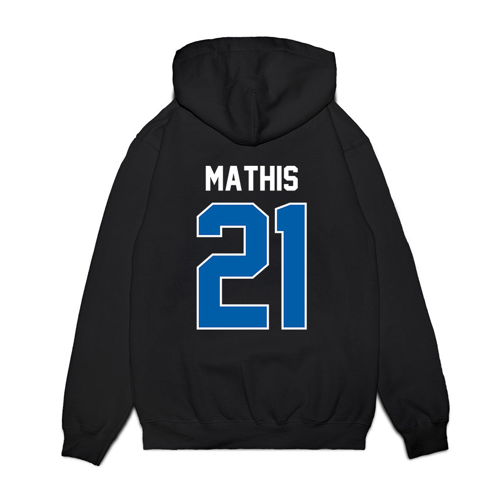 Buffalo - NCAA Football : Devare Mathis - Vintage Helmet Premium Hooded Sweatshirt-1