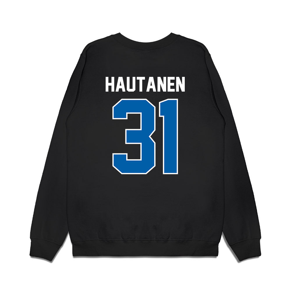 Buffalo - NCAA Football : Oliver Hautanen - Vintage Helmet Premium Crewneck Sweatshirt-1